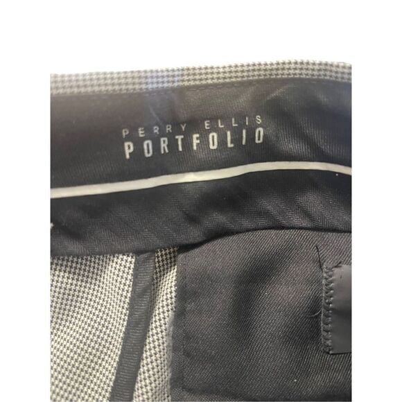 Perry Elliz Portfolio Men's Gray Pleated Dress Pants Size 38x32 NWT - Picture 8 of 14